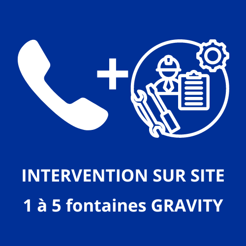 Service 1 - Intervention sur site (de 1 à 5 fontaines GRAVITY) avec diagnostic téléphonique