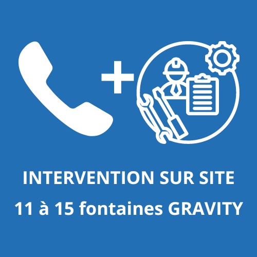 Service 3 - Intervention sur site (de 11 à 15 fontaines GRAVITY) avec diagnostic téléphonique