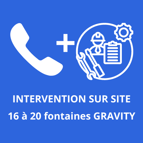 Service 4 - Intervention sur site (de 16 à 20 fontaines GRAVITY) avec diagnostic téléphonique