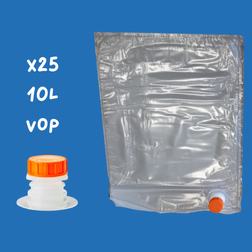 Lot de 25 Poches Alimentaires VOP 10L