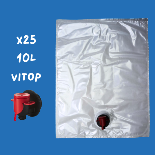 Lot de 25 Poches Alimentaires VITOP 10L