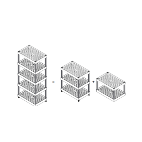 POP4 ¼ Palette – Display stockeur - Meuble de rangement 5 étages