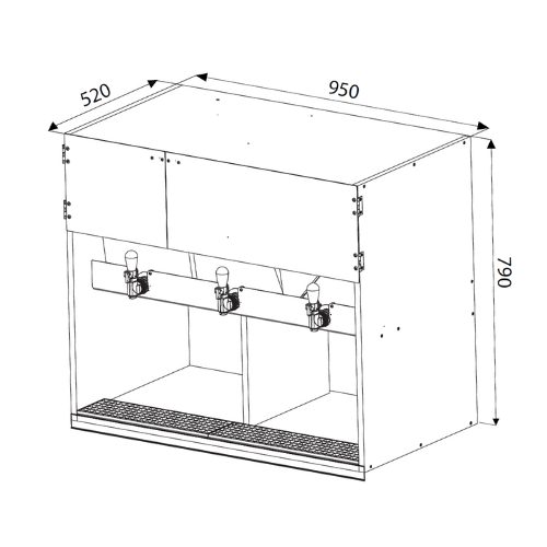 Refill tilt - 20L Bleu (VOP) - 3 fontaines